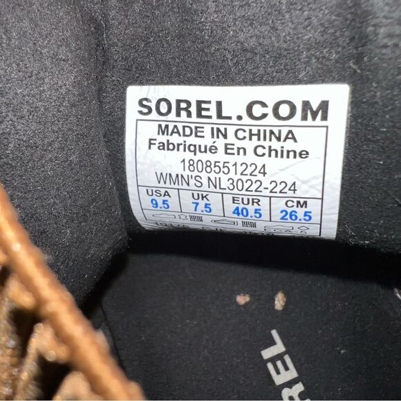 Sorel Boots Womens 9.5 Joan Of Artic Wedge II Chelsea NL3022-240 Brown Leather - Picture 11 of 11